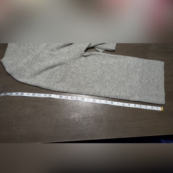 J Crew Chunky Crewneck Cropped Sweater Supersoft Yarn Gray Merino Wool Blend XL - Picture 9 of 16